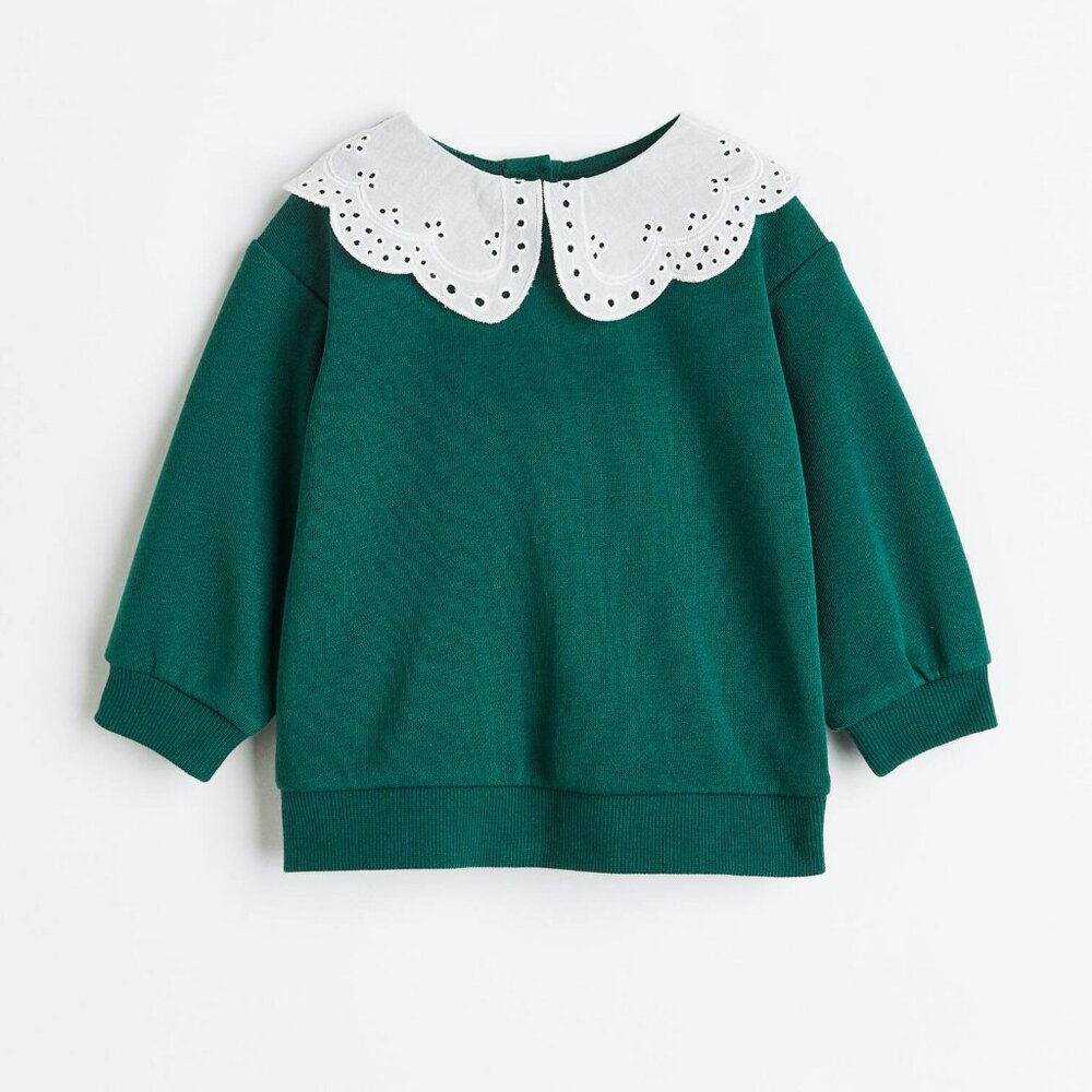 H&M Lace Collar Sweatshirt, Size 3T